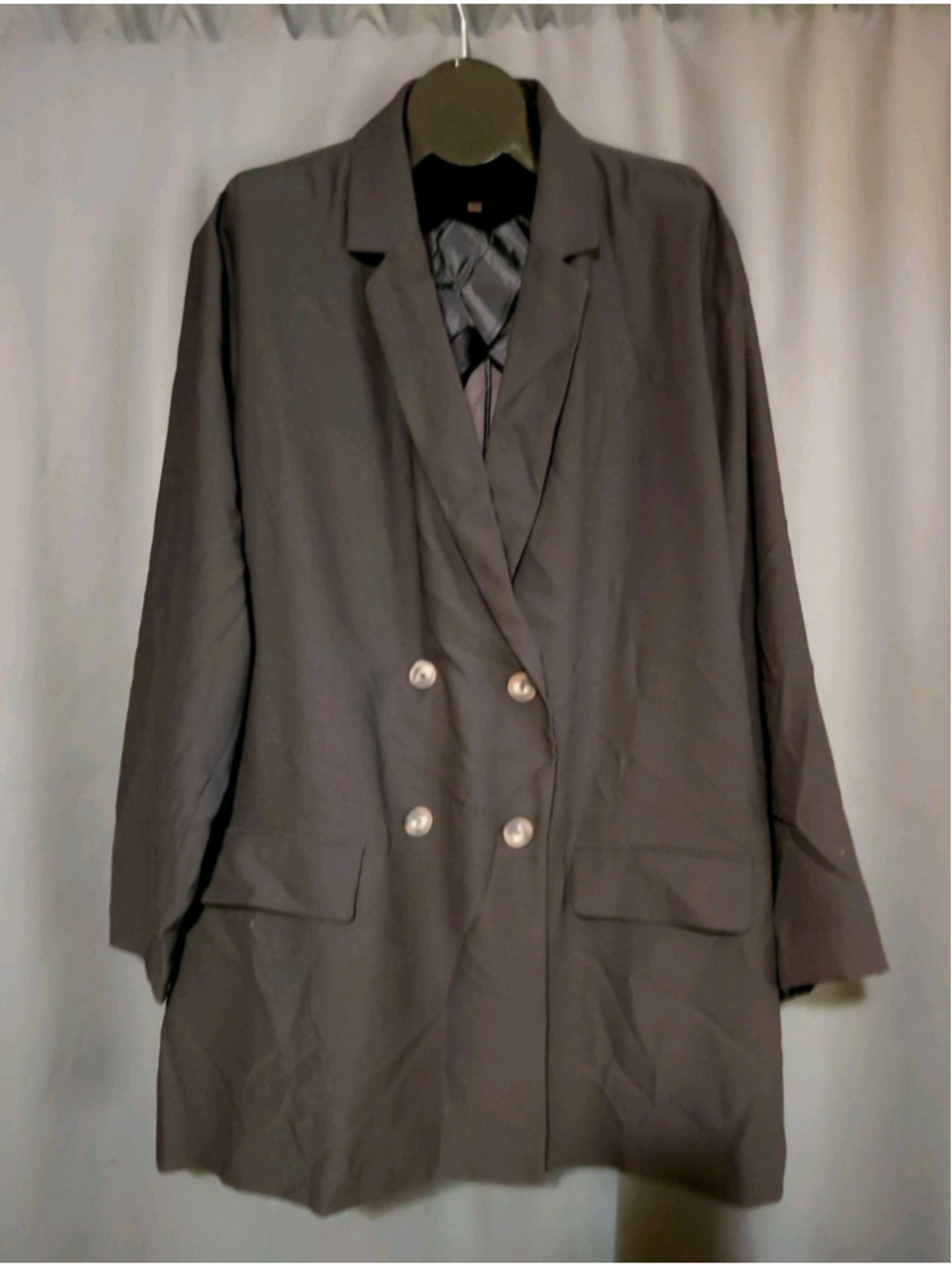 Elizabeth and James Black Double Breasted Blazer Light Weight Chic Size 4X